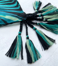 Black Leopard Print Scarf