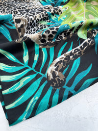 Black Leopard Print Scarf