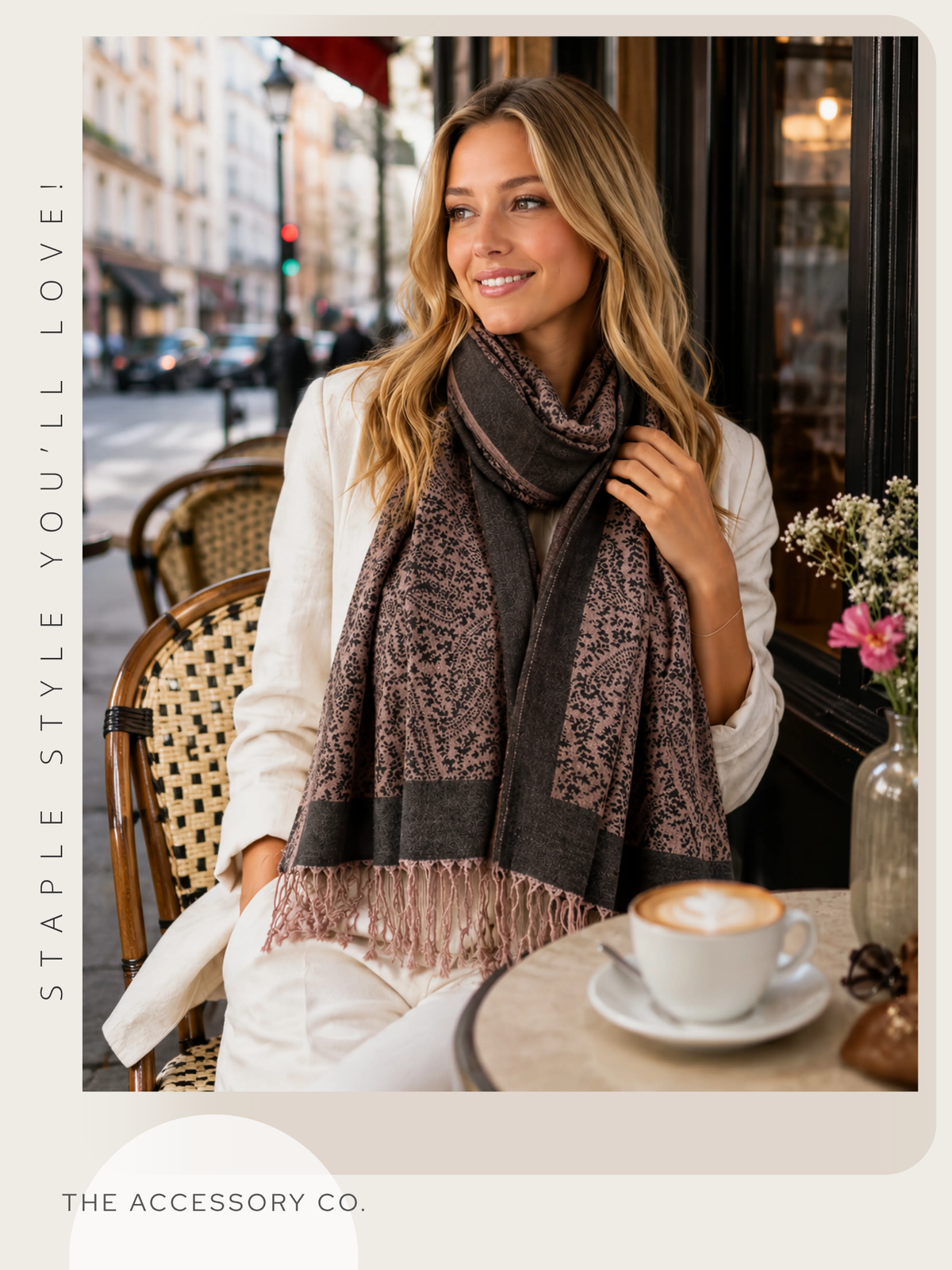 BLACK PAISLEY PRINT REVERSIBLE PASHMINA SHAWL SCARF - A-SHU.CO.UK