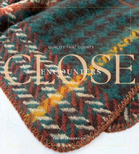 CHUNKY TEAL TARTAN HERRINGBONE STITCHED EDGE SCARF