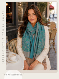 DARK GREEN PAISLEY PRINT REVERSIBLE PASHMINA SHAWL SCARF - A-SHU.CO.UK