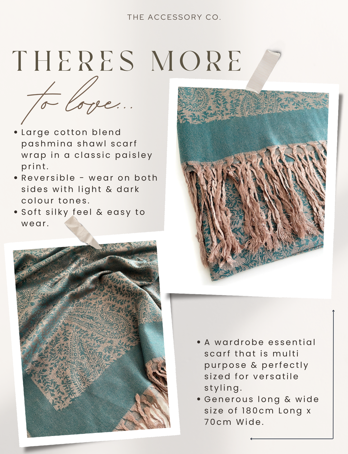 DARK GREEN PAISLEY PRINT REVERSIBLE PASHMINA SHAWL SCARF - A-SHU.CO.UK