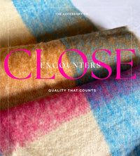 FUCHSIA BLUE CHECKED WOOL RAINBOW BLANKET SCARF OVERSIZED WINTER SHAWL WRAP