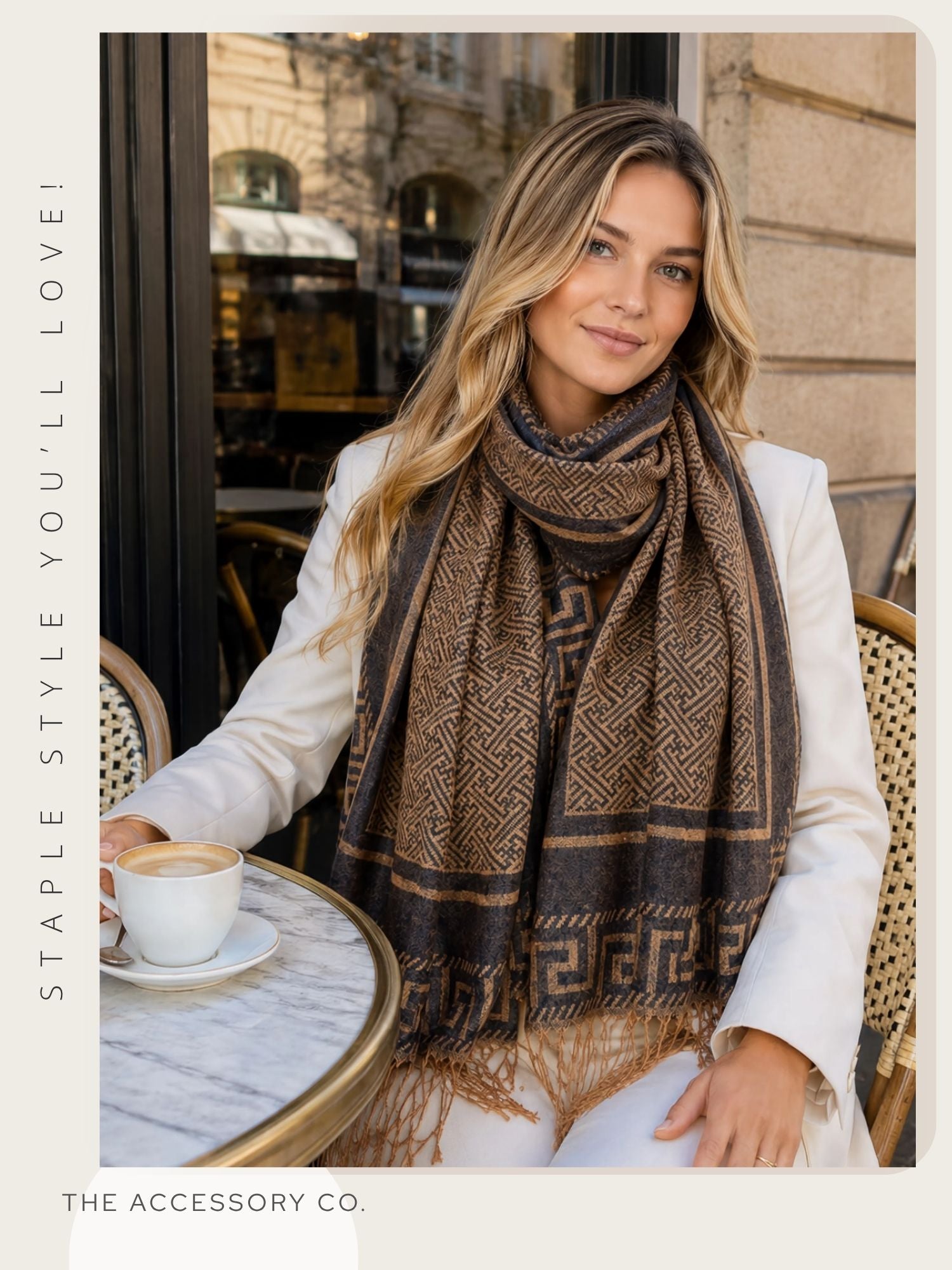 GEOMETRIC PLUM LIGHTWEIGHT PASHMINA SHAWL SCARF - A-SHU.CO.UK