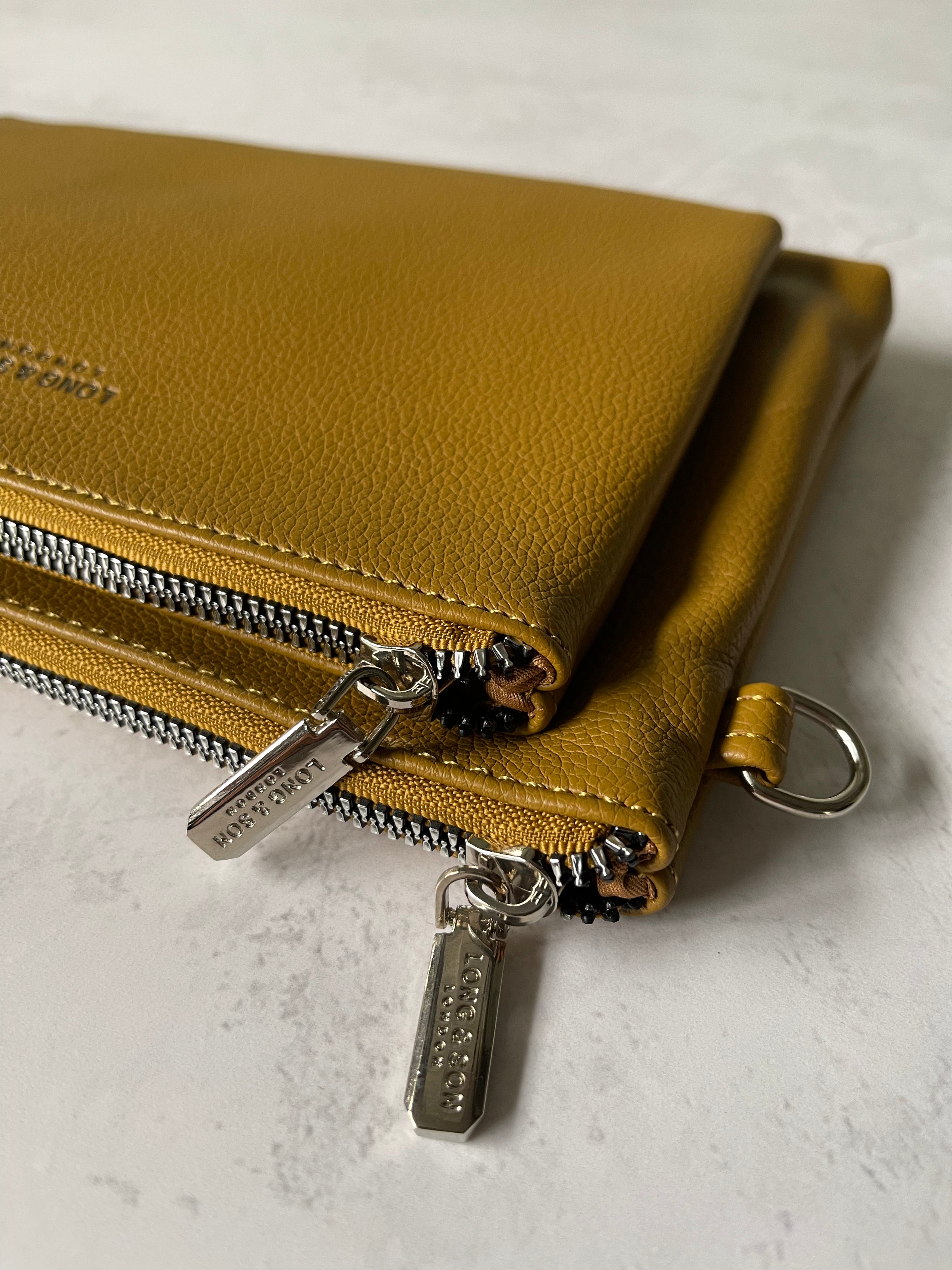 Mustard Multi-Pocket Crossbody Bag