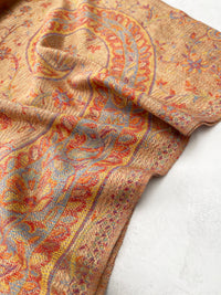 LARGE BEIGE MULTI COLOUR PAISLEY PASHMINA SHAWL SCARF WRAP