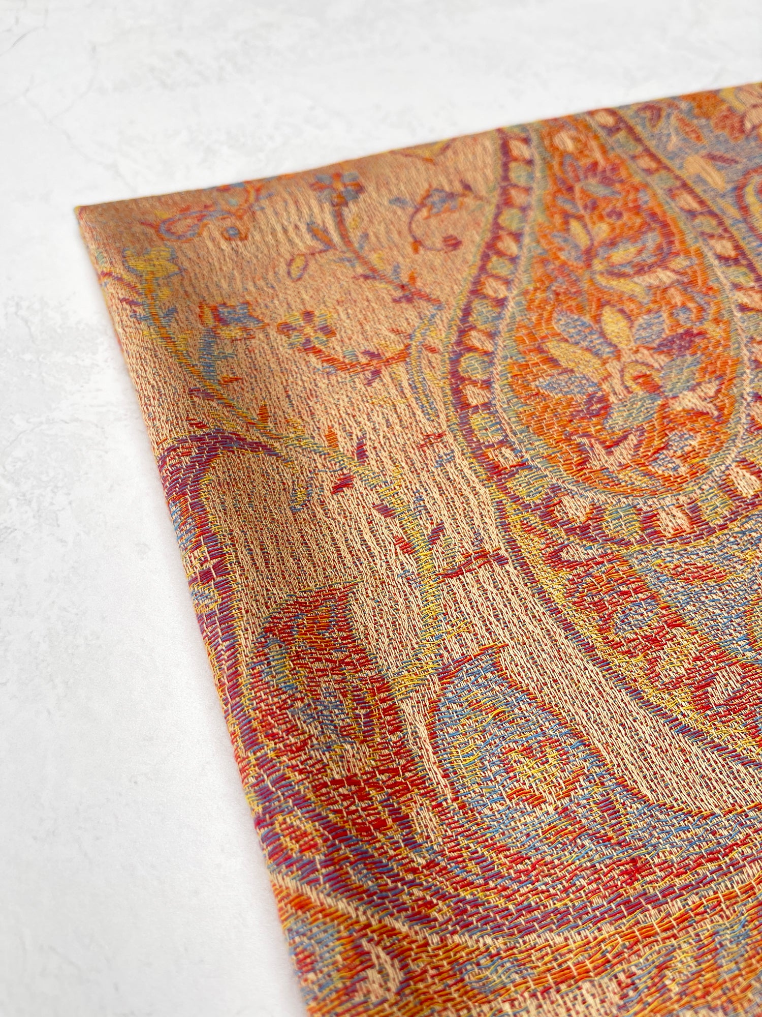 LARGE BEIGE MULTI COLOUR PAISLEY PASHMINA SHAWL SCARF WRAP