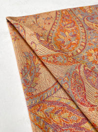 LARGE BEIGE MULTI COLOUR PAISLEY PASHMINA SHAWL SCARF WRAP