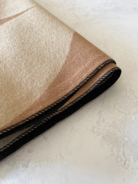 LARGE BLACK CASHMERE RETRO PRINT REVERSIBLE WINTER SHAWL BLANKET SCARF - A-SHU.CO.UK