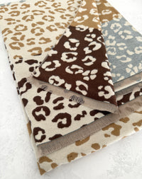 Cream Multicolour Leopard Print Scarf