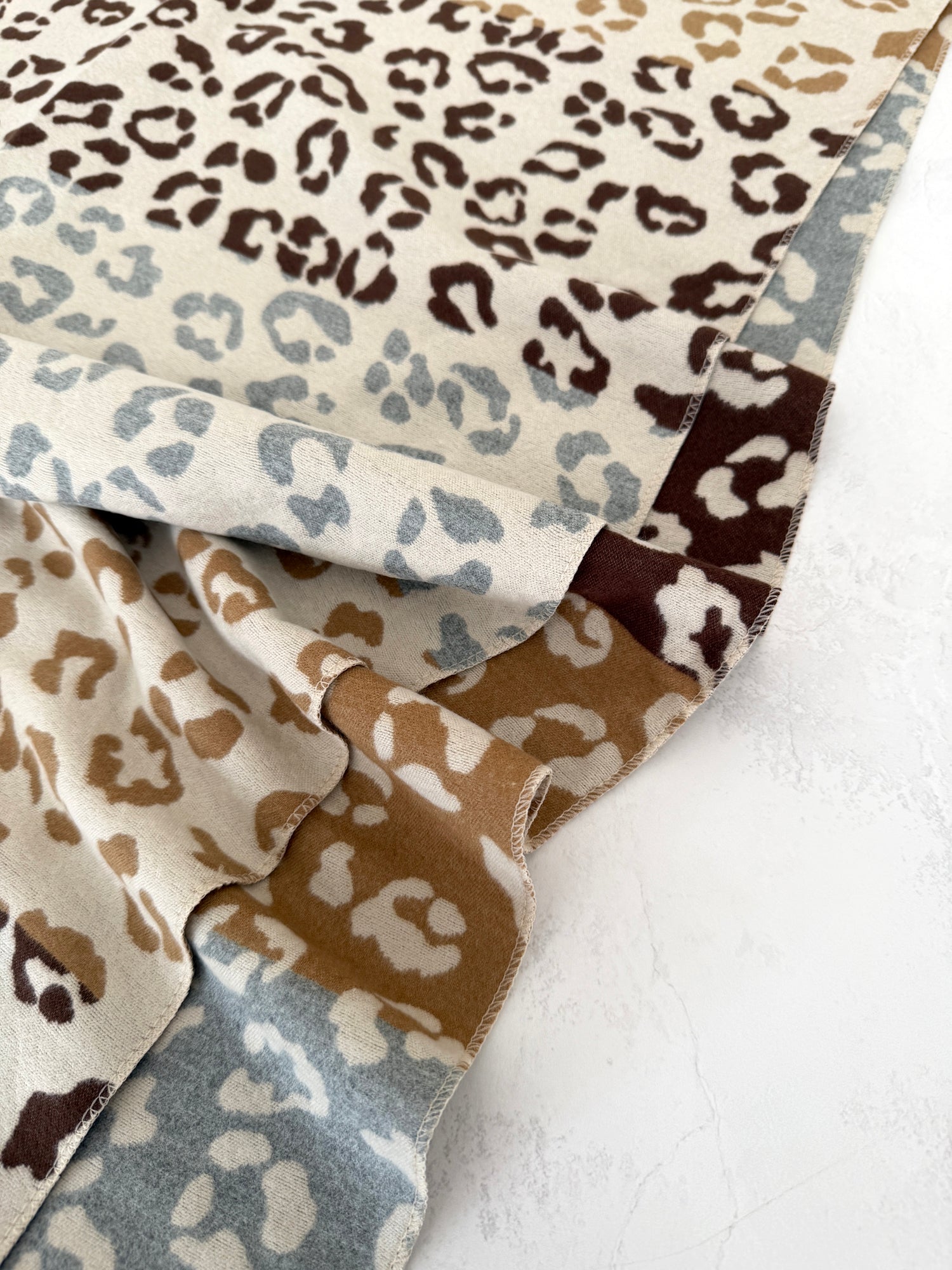 Cream Multicolour Leopard Print Scarf