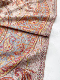 LARGE CREAM MULTI COLOUR PAISLEY PASHMINA SHAWL SCARF WRAP