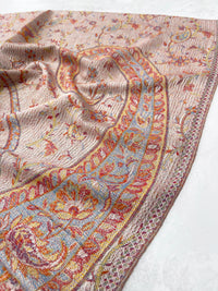 LARGE CREAM MULTI COLOUR PAISLEY PASHMINA SHAWL SCARF WRAP