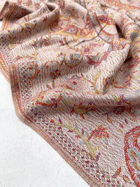 LARGE CREAM MULTI COLOUR PAISLEY PASHMINA SHAWL SCARF WRAP