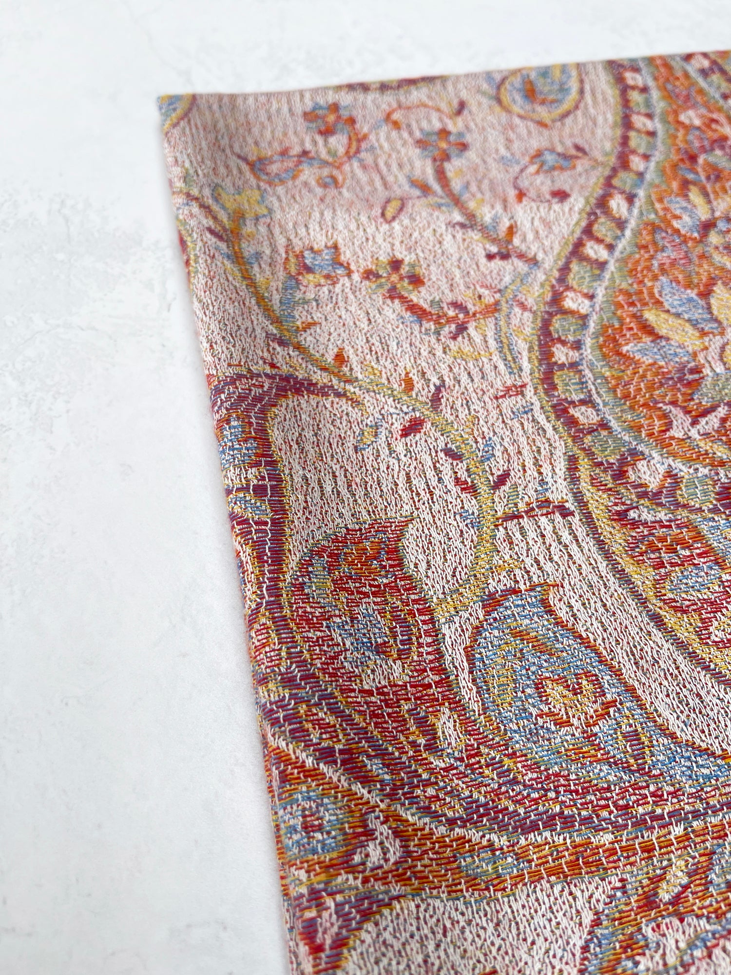 LARGE CREAM MULTI COLOUR PAISLEY PASHMINA SHAWL SCARF WRAP