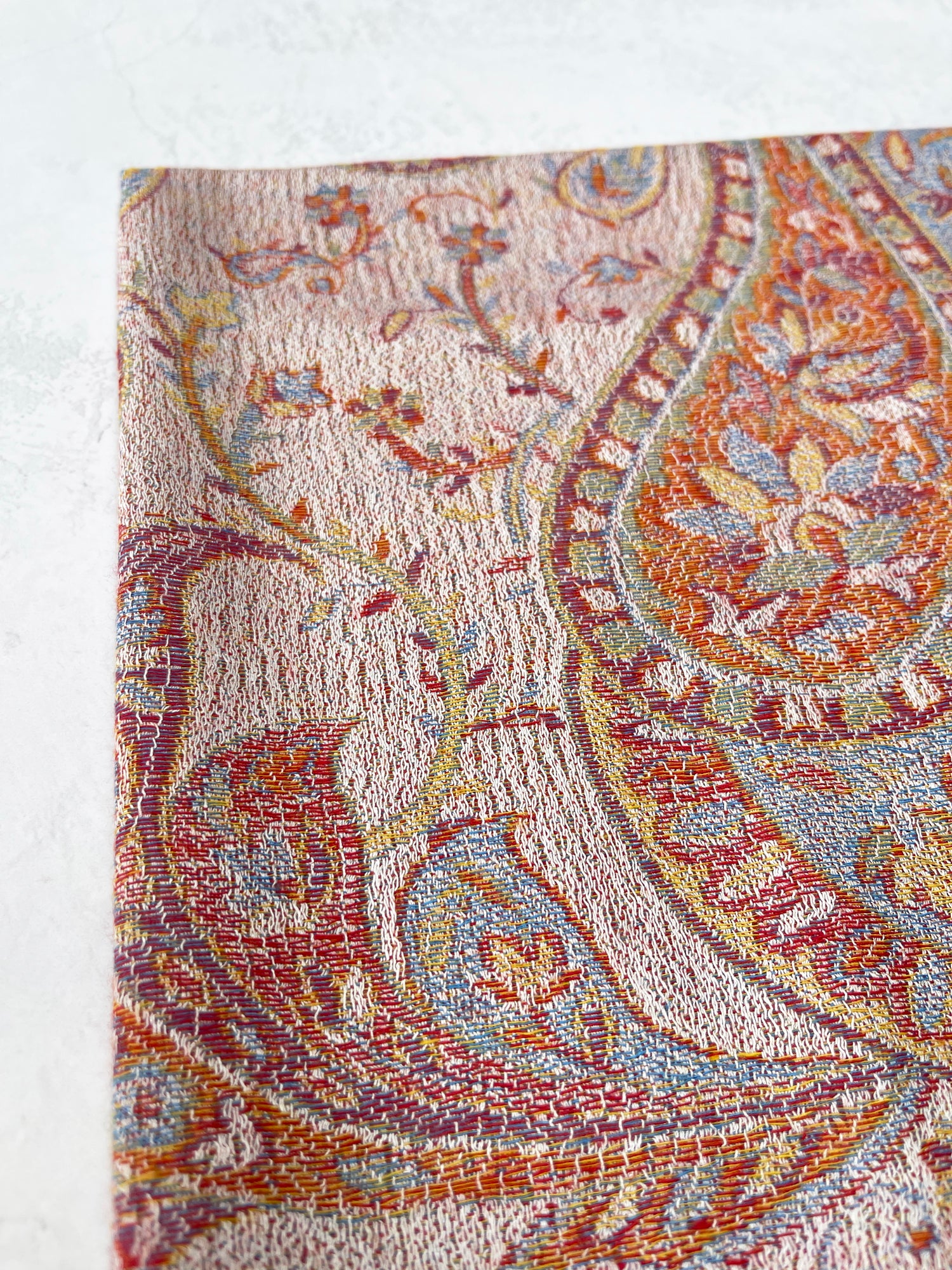 LARGE CREAM MULTI COLOUR PAISLEY PASHMINA SHAWL SCARF WRAP
