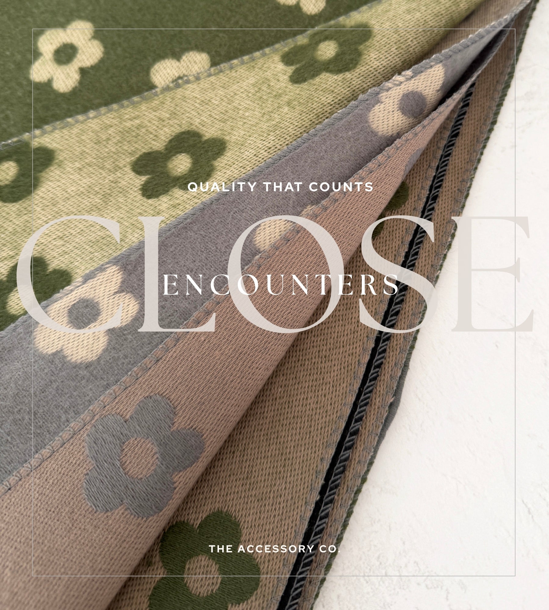 LARGE GREEN FLOWER PRINT REVERSIBLE WINTER SHAWL BLANKET SCARF