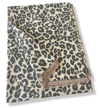 LARGE GREY LEOPARD PRINT REVERSIBLE WINTER SHAWL BLANKET SCARF