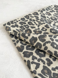 LARGE GREY LEOPARD PRINT REVERSIBLE WINTER SHAWL BLANKET SCARF