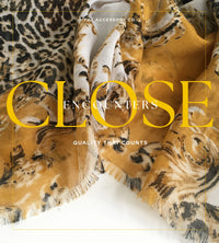 LARGE MUSTARD YELLOW VINTAGE LEOPARD PRINT SHAWL SCARF