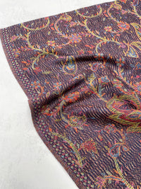 LARGE NAVY BLUE MULTI COLOUR PAISLEY PASHMINA SHAWL SCARF WRAP