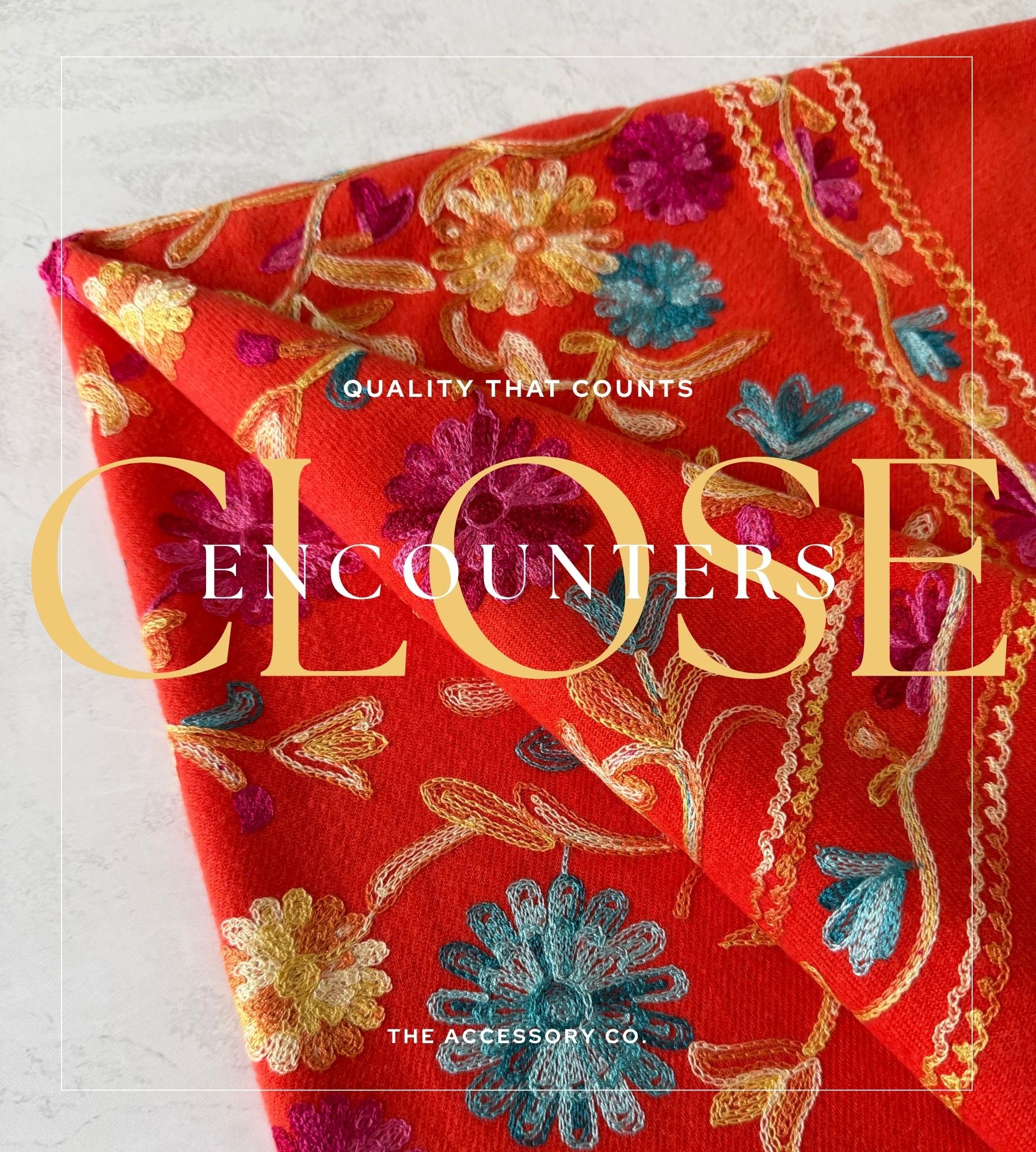 LARGE ORANGE FLOWER PRINT CASHMERE COTTON BLEND WINTER SHAWL BLANKET SCARF