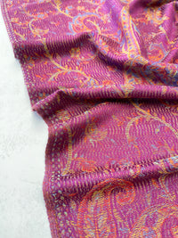 LARGE PURPLE MULTI COLOUR PAISLEY PASHMINA SHAWL SCARF WRAP