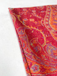 LARGE RED MULTI COLOUR PAISLEY PASHMINA SHAWL SCARF WRAP