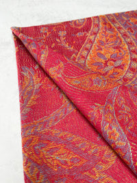 LARGE RED MULTI COLOUR PAISLEY PASHMINA SHAWL SCARF WRAP
