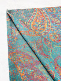 LARGE TEAL MULTI COLOUR PAISLEY PASHMINA SHAWL SCARF WRAP