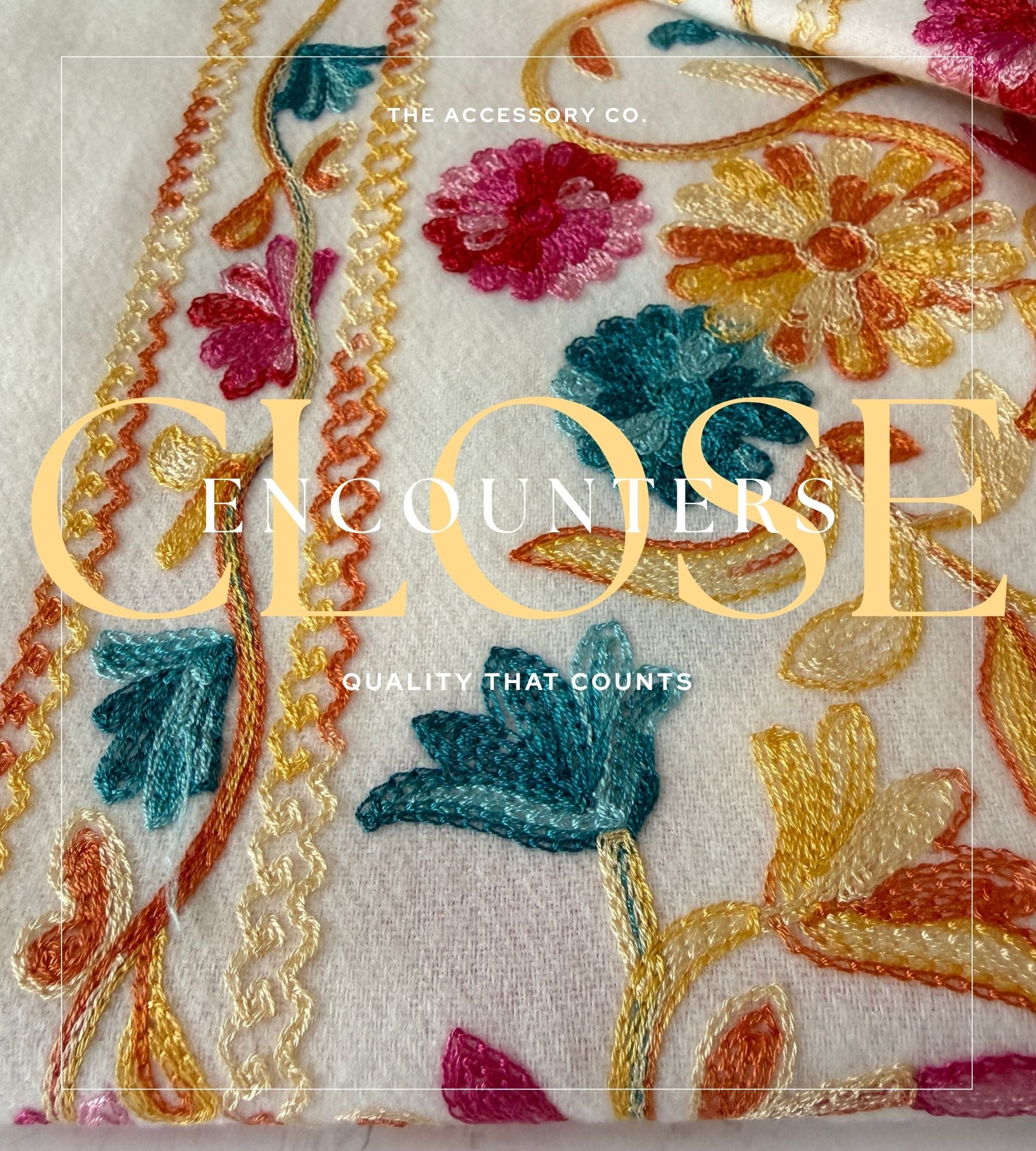 LARGE WHITE FLOWER PRINT CASHMERE COTTON BLEND WINTER SHAWL BLANKET SCARF