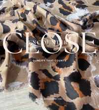 LARGE BEIGE CAMEO LEOPARD PRINT SCARF