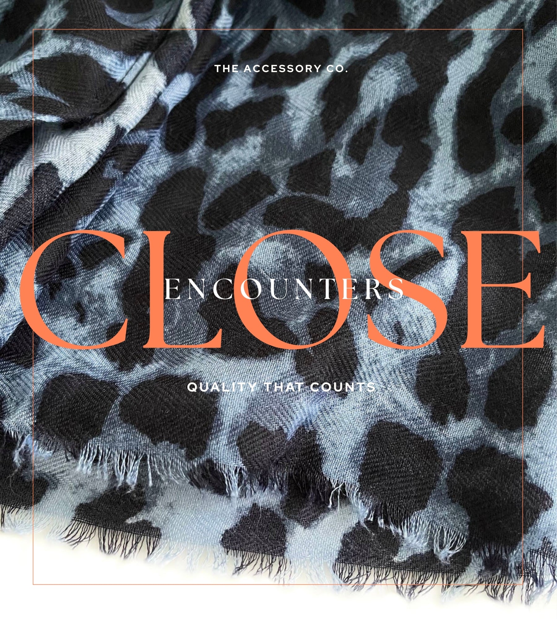 LARGE BLUE LEOPARD PRINT SCARF