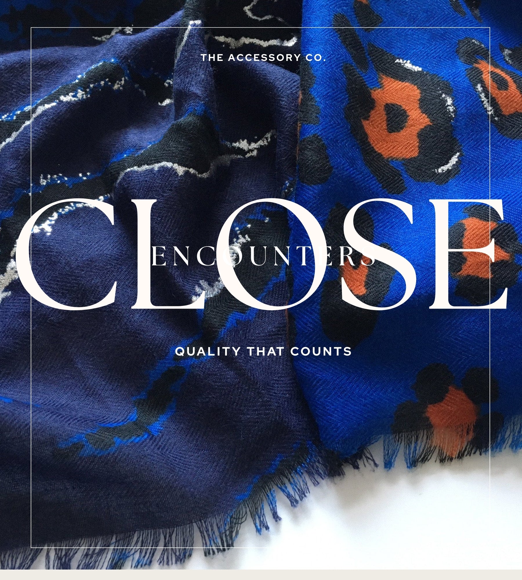 LARGE BLUE ZEBRA AND LEOPARD PRINT SHAWL SCARF