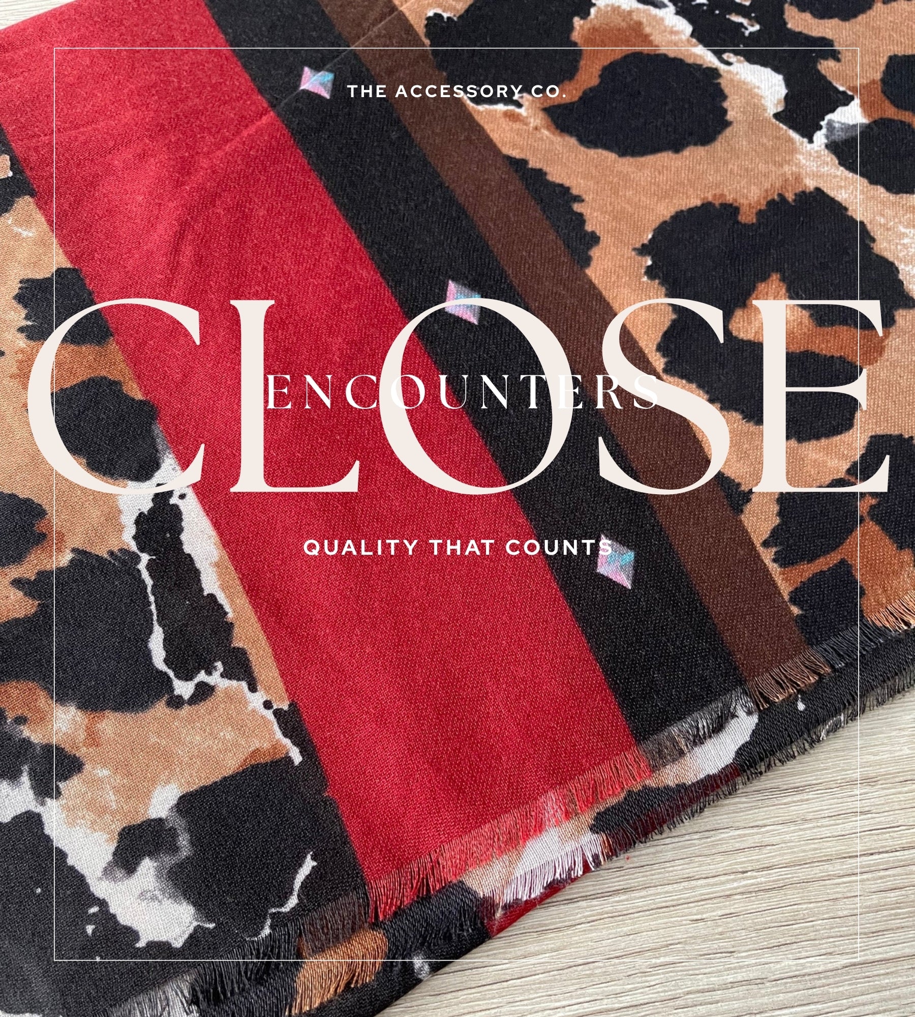 LARGE BROWN CAMEO LEOPARD PRINT SCARF