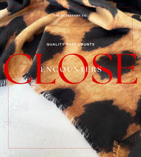 LARGE BROWN WOOL BIG LEOPARD PRINT SCARF