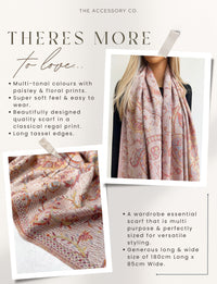 LARGE CREAM MULTI COLOUR PAISLEY PASHMINA SHAWL SCARF WRAP - A-SHU.CO.UK