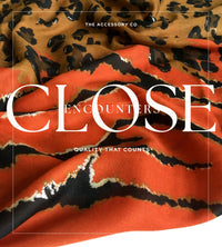 LARGE DEEP ORANGE ZEBRA AND LEOPARD PRINT SHAWL SCARF