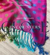 LARGE FUCHSIA PINK MULTI-COLOUR DOT PRINT PASHMINA SHAWL SCARF - A-SHU.CO.UK