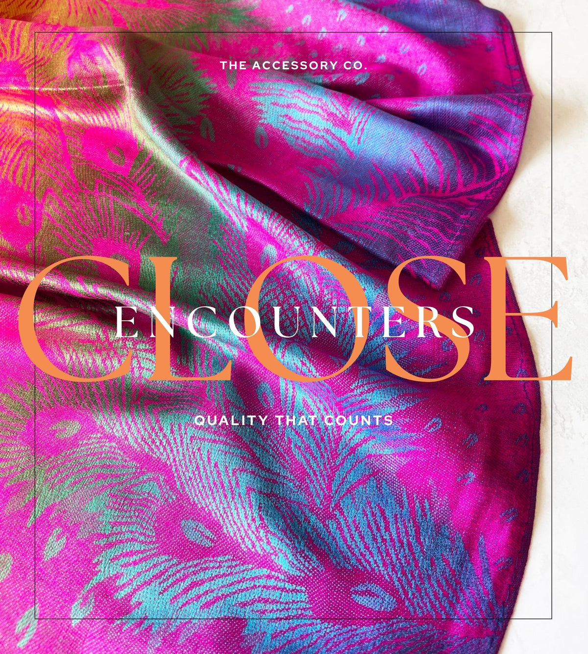 LARGE FUCHSIA PINK RAINBOW FEATHER AND LEAF PRINT PASHMINA SHAWL SCARF