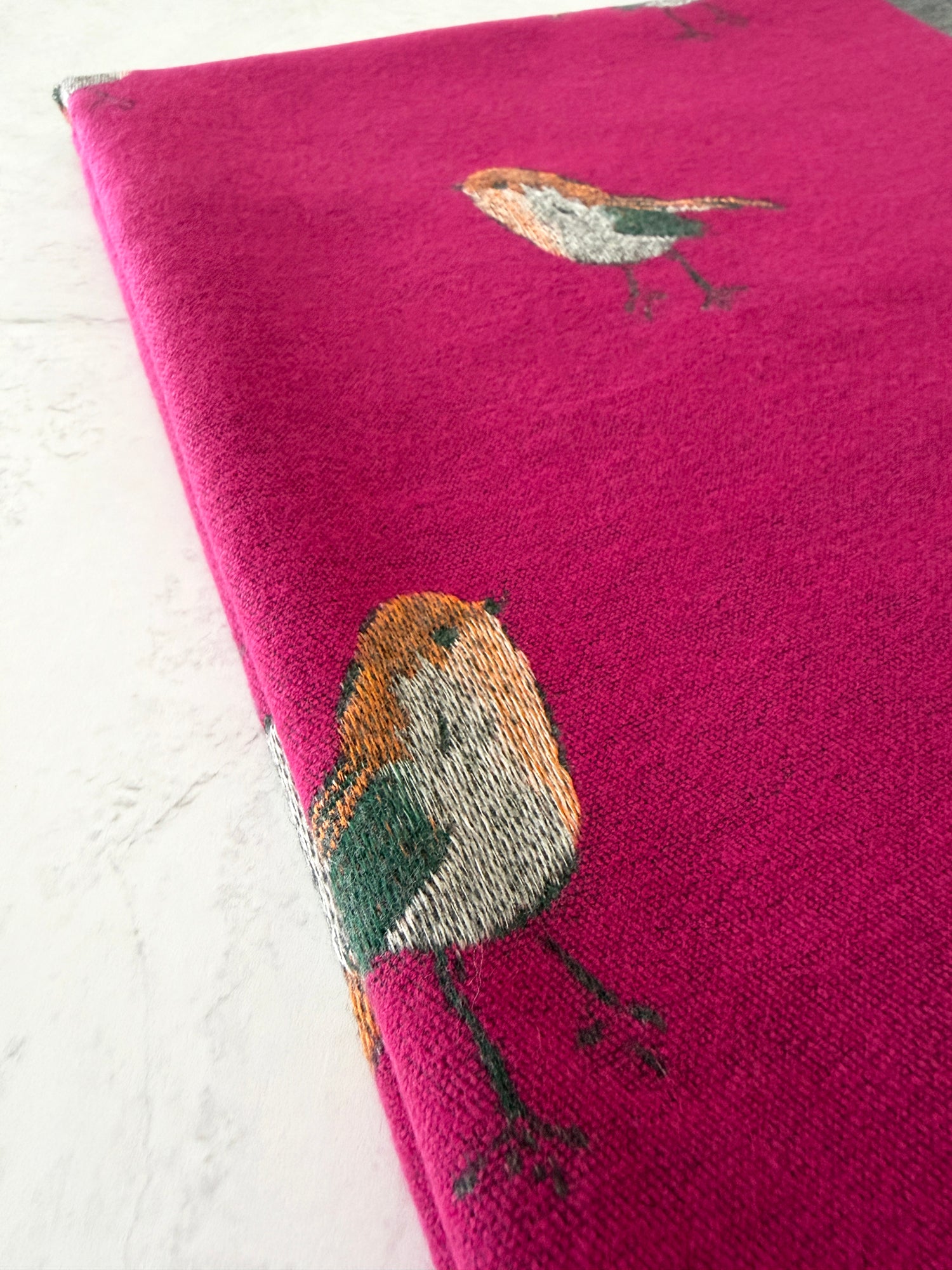 LARGE FUCHSIA PINK ROBIN REVERSIBLE WINTER SHAWL BLANKET SCARF