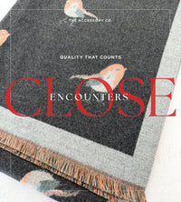 LARGE GREY ROBIN REVERSIBLE WINTER SHAWL BLANKET SCARF