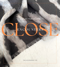 LARGE GREY WOOL BIG LEOPARD PRINT SCARF