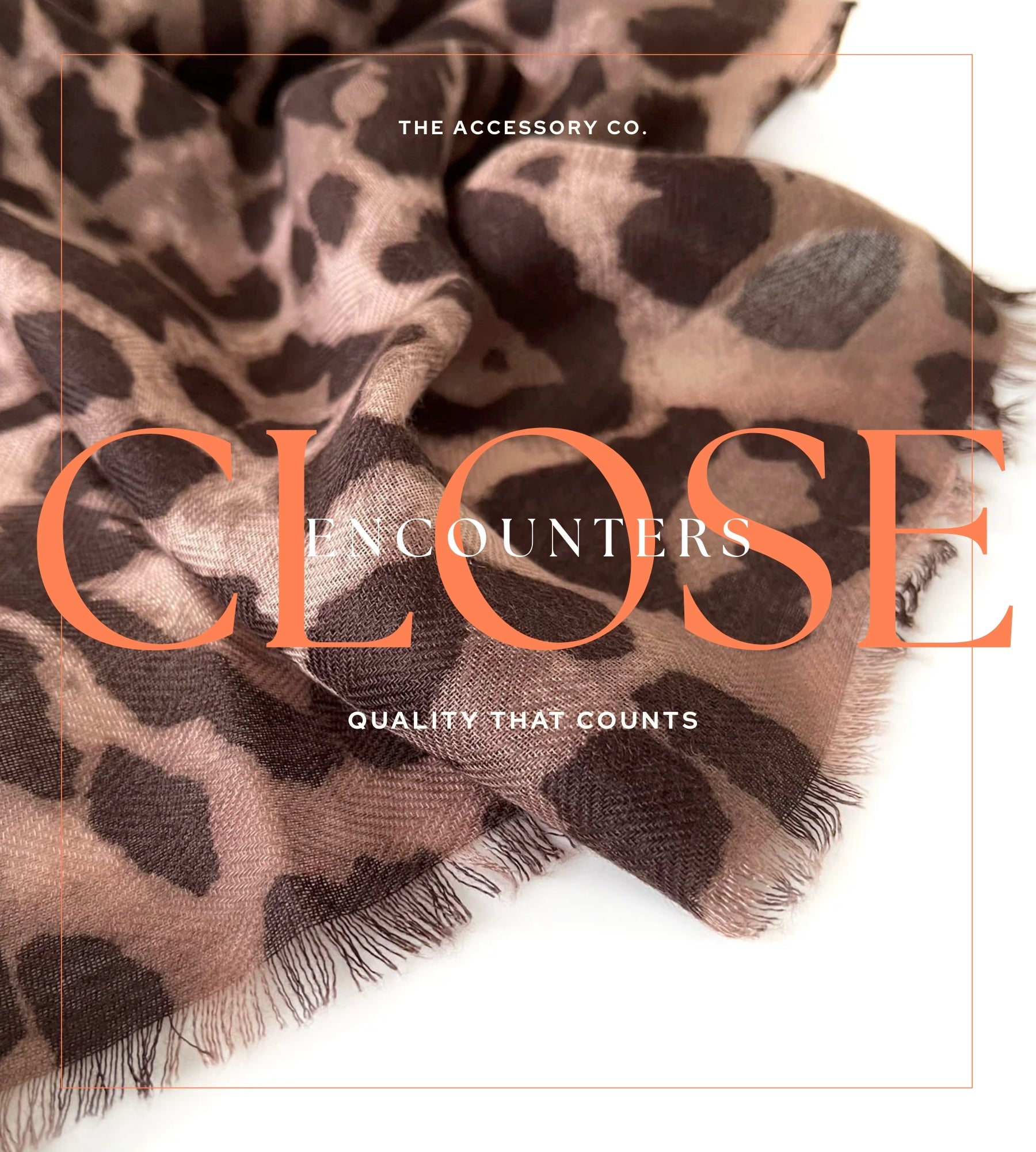 LARGE MOCHA BEIGE LEOPARD PRINT SCARF