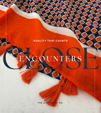 LARGE ORANGE DIAMOND PRINT SHAWL SCARF WITH TASSELS - A-SHU.CO.UK