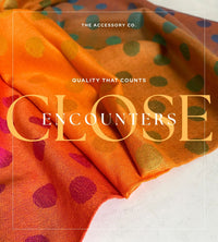 LARGE ORANGE MULTI-COLOUR DOT PRINT PASHMINA SHAWL SCARF - A-SHU.CO.UK
