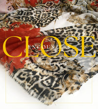LARGE ORANGE VINTAGE LEOPARD PRINT SHAWL SCARF