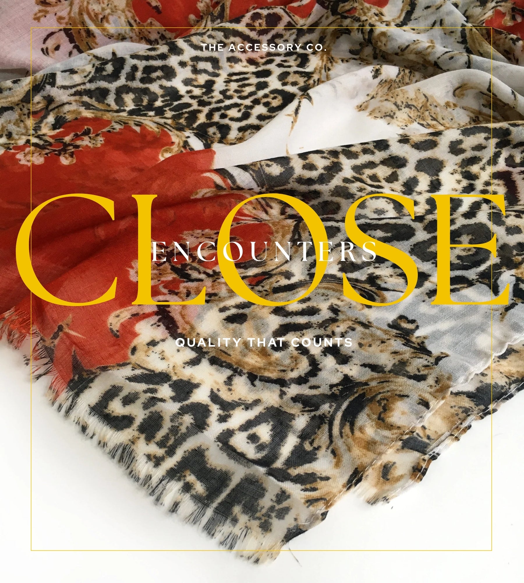 LARGE ORANGE VINTAGE LEOPARD PRINT SHAWL SCARF
