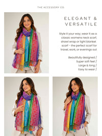 LARGE PINKY PURPLE MULTI-COLOUR DOT PRINT PASHMINA SHAWL SCARF - A-SHU.CO.UK