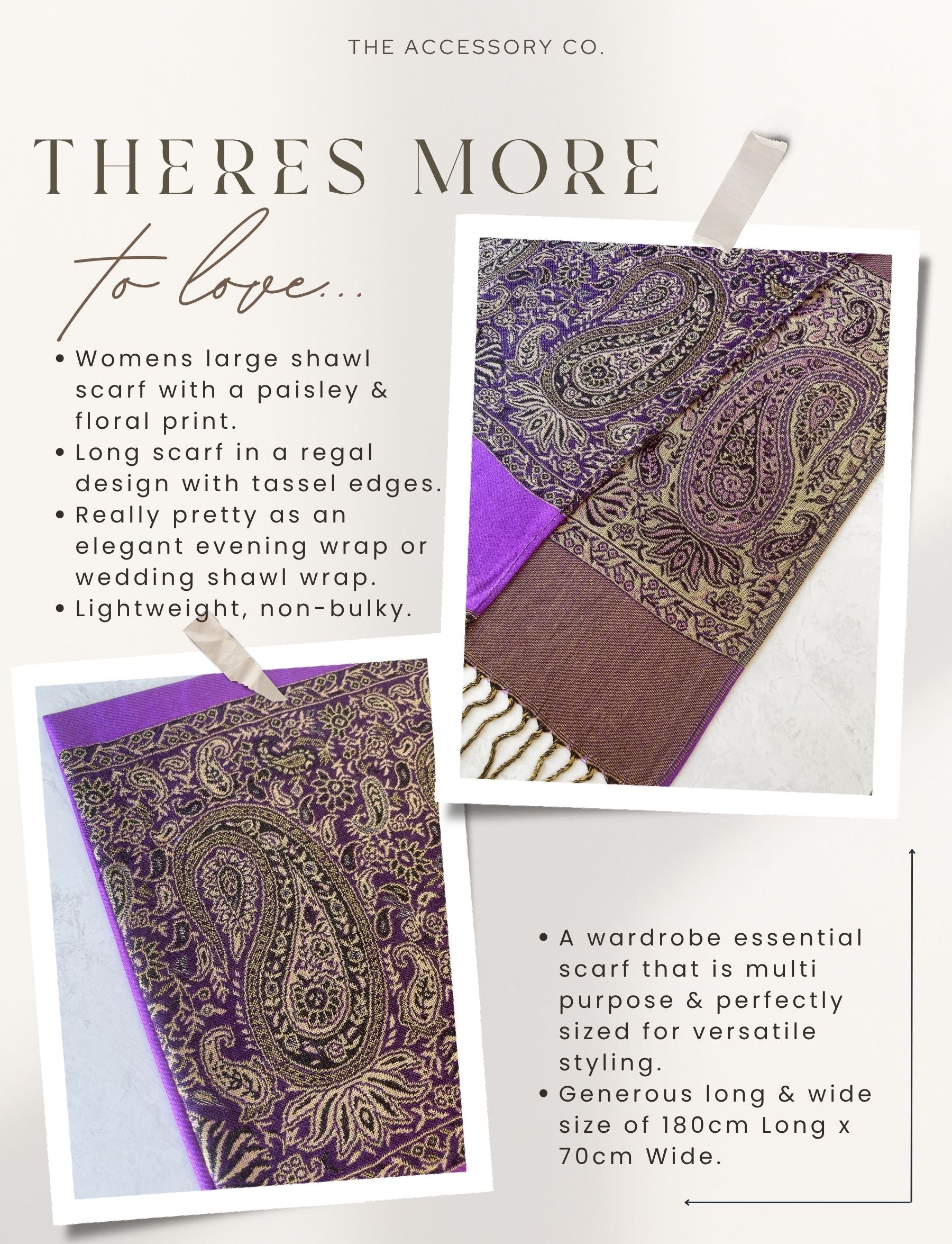 LARGE PLAIN PURPLE REVERSIBLE MULTI COLOUR PAISLEY PRINT PASHMINA SHAWL SCARF WRAP - A-SHU.CO.UK